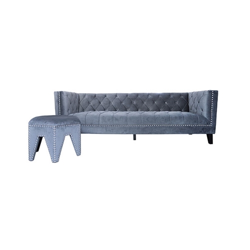 Sofa Idasy 3C+Đôn Màu Xám